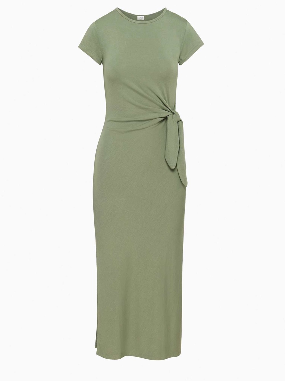 Wilfred ladies Fortune Cap Sleeve crewneck Maxi Dress. X-small in Bitter Sage.